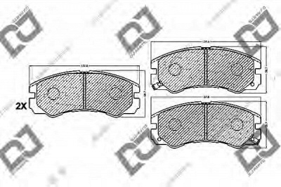 DJ PARTS bp1052 -  Комплект тормозных колодок, дисковый тормоз